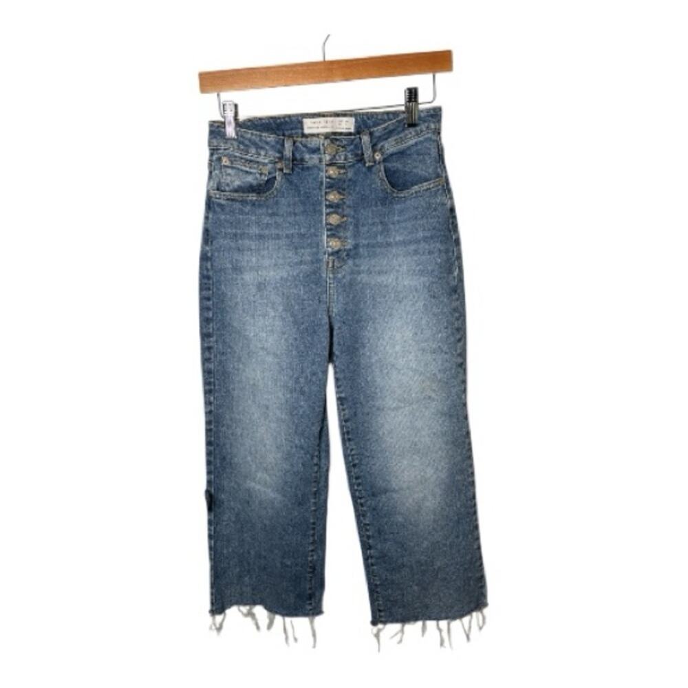 Liliana Real High Waist Button Fly Cropped Jeans 2